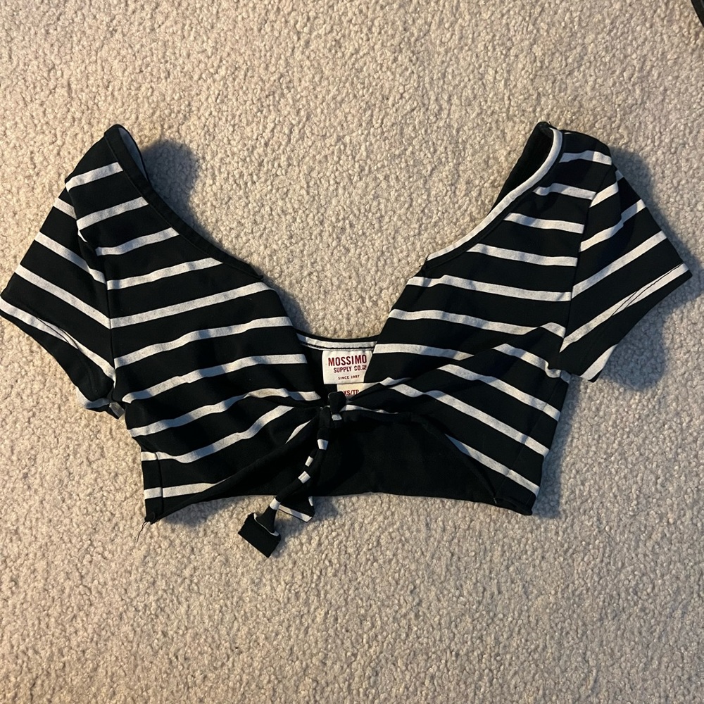 Tie front crop top